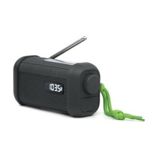 Radio solaire portable avec dynamo et lampe-torche