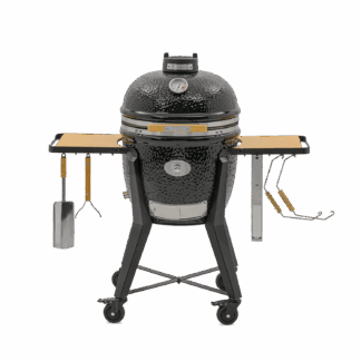Barbecue Kamado Two.66 avec chariot housse et pierre a pizza - noir