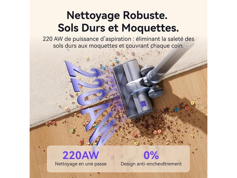 Aspirateur Balai laveur V40 avec station autonettoyante - blanc – Image 2