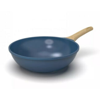 Wok L'Incroyable 28 cm - bleu myrtille