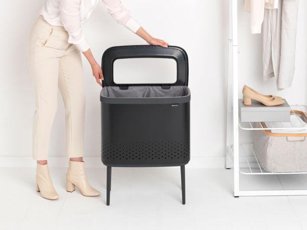 Corbeille a linge BO - 60L - noir – Image 4