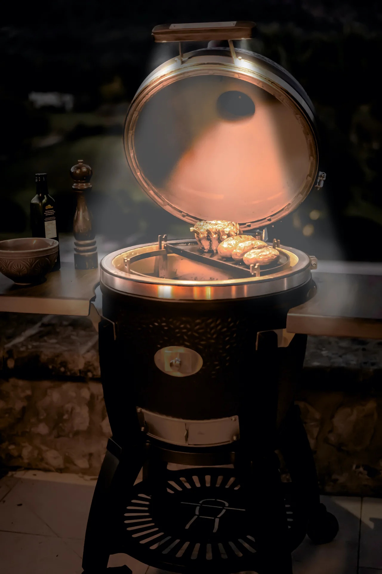 Barbecue Kamado Avangarde Classic 55 avec chariot - noir – Image 3