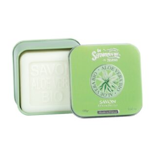 LA SAVONNERIE DE NYONS Savon à l'Aloé - Savon 100g avec boîte métal décorée