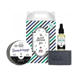 MONSIEUR BARBIER Black Edition - Savon de Rasage 150 ML & 2 produits