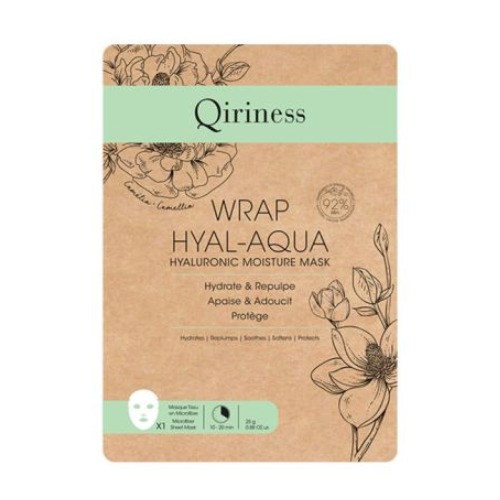 QIRINESS Wrap Hyal-Aqua - Masque Tissu Hydrate & Repulpe 25 G